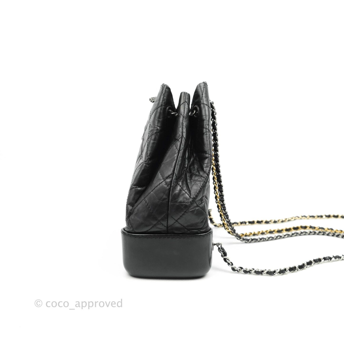 Chanel Small Gabrielle Backpack Black Aged Calfskin