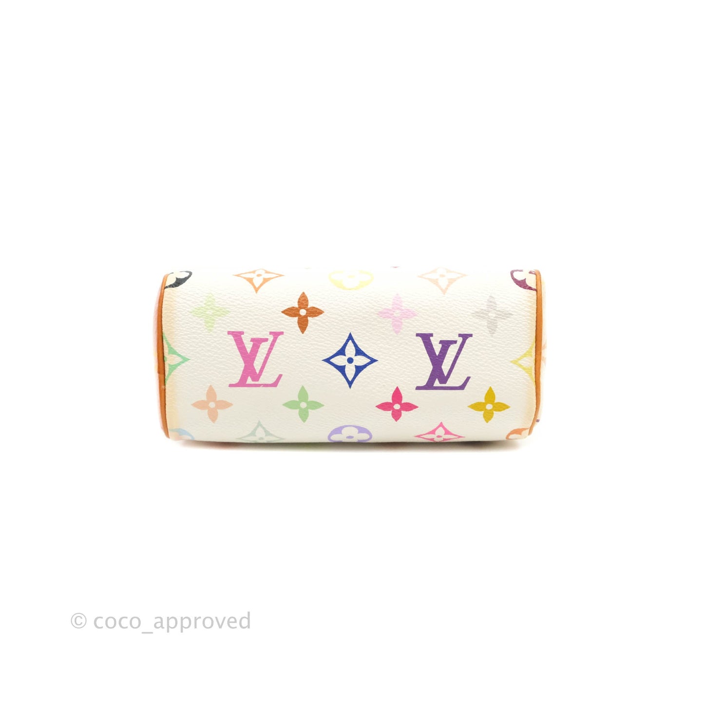Louis Vuitton x Takashi Murakami Monogram Nano Speedy White Rainbow