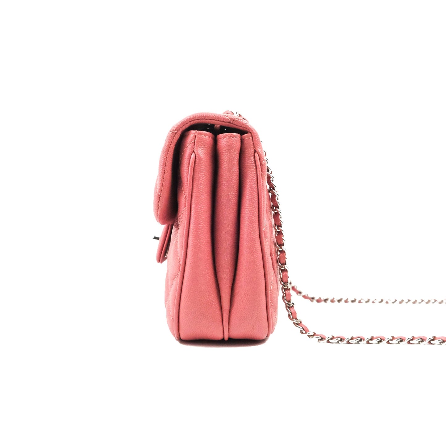 Chanel Caviar Quilted Small Urban Companion Flap Bag Pink Silver Hardware