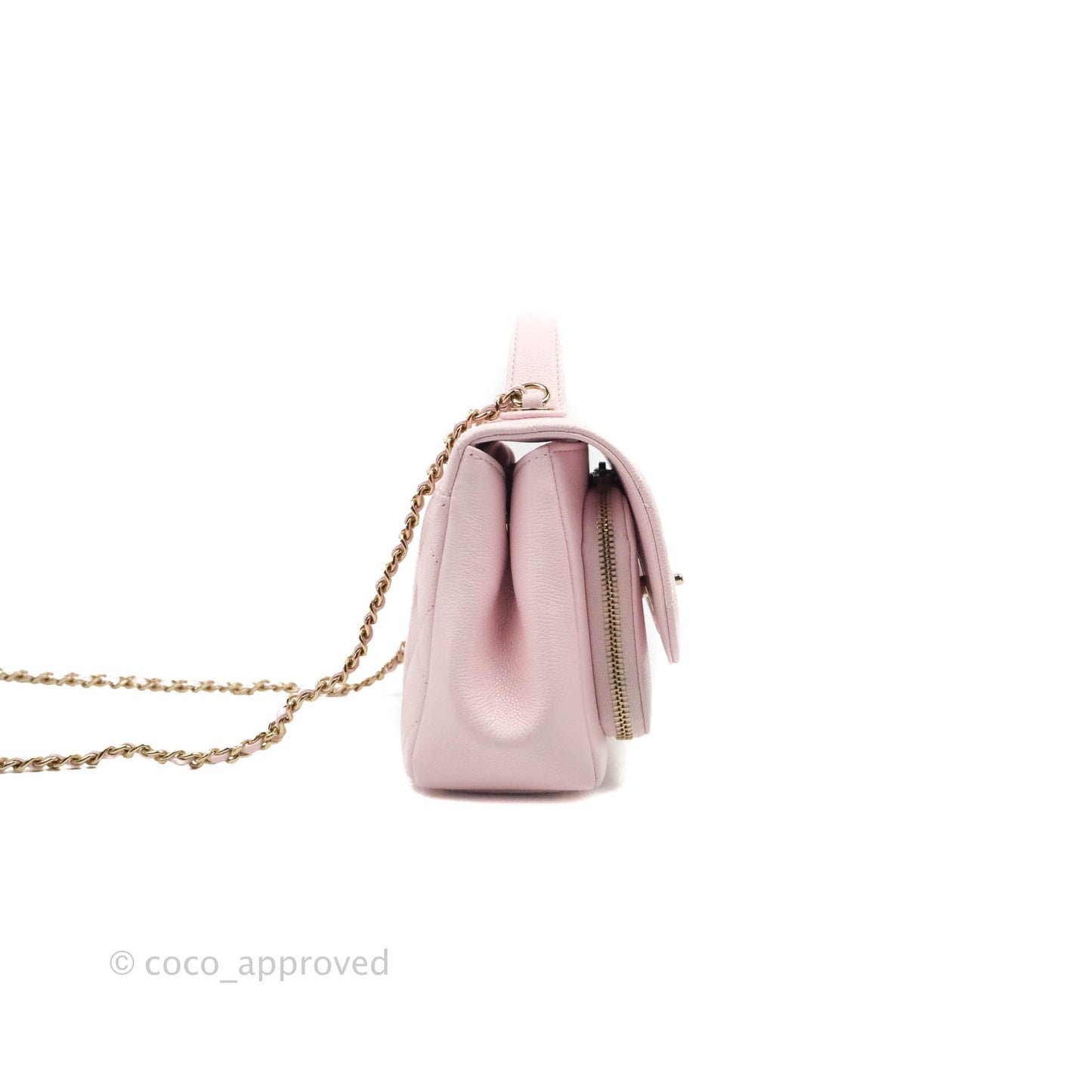 Chanel Quilted Small Business Affinity Flap Pink Caviar Gold Hardware