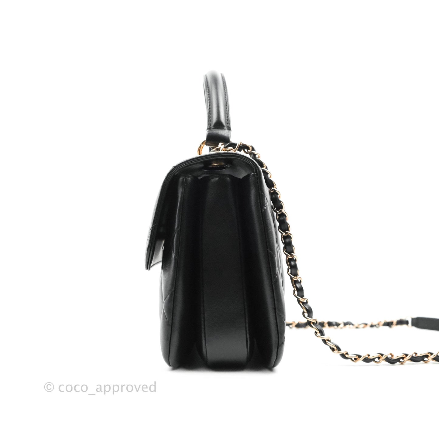 Chanel Trendy CC Small Black Lambskin Rose Gold Hardware