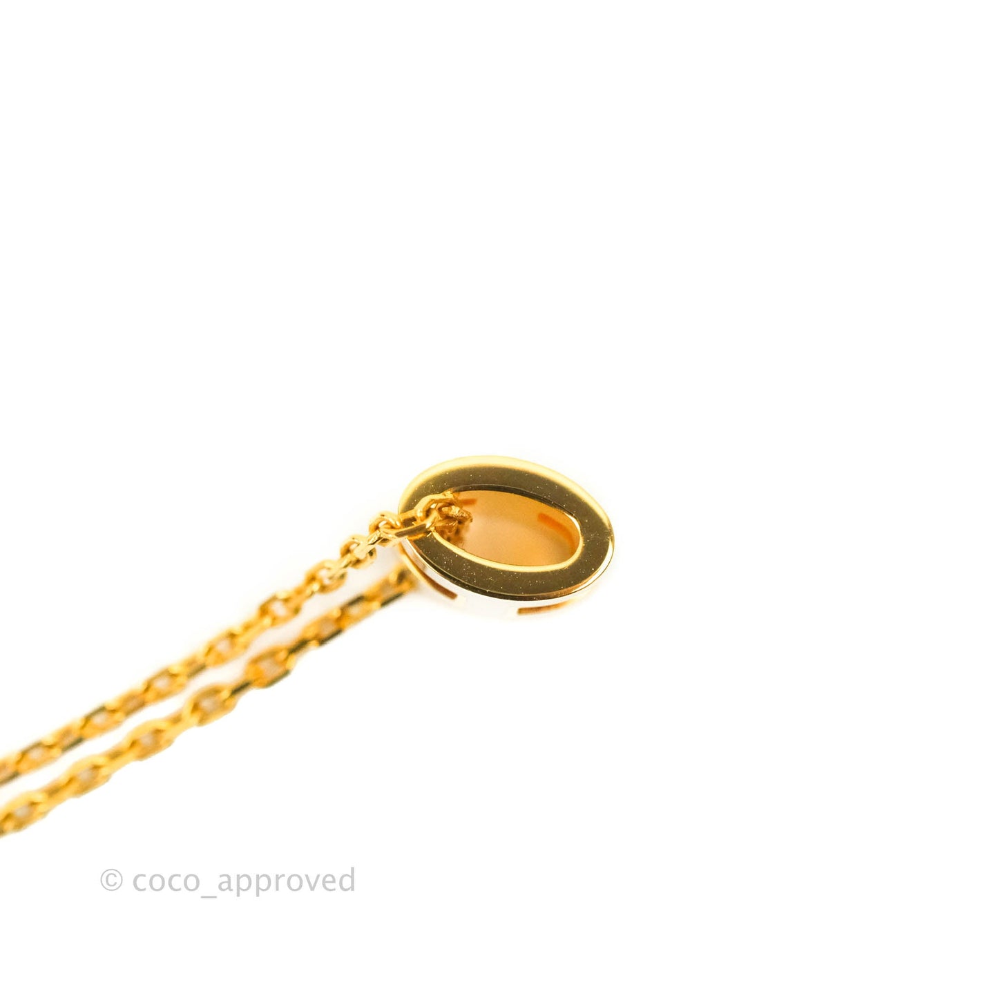 Hermès Mini Pop H Marron Glace Pendant Necklace Gold Hardware
