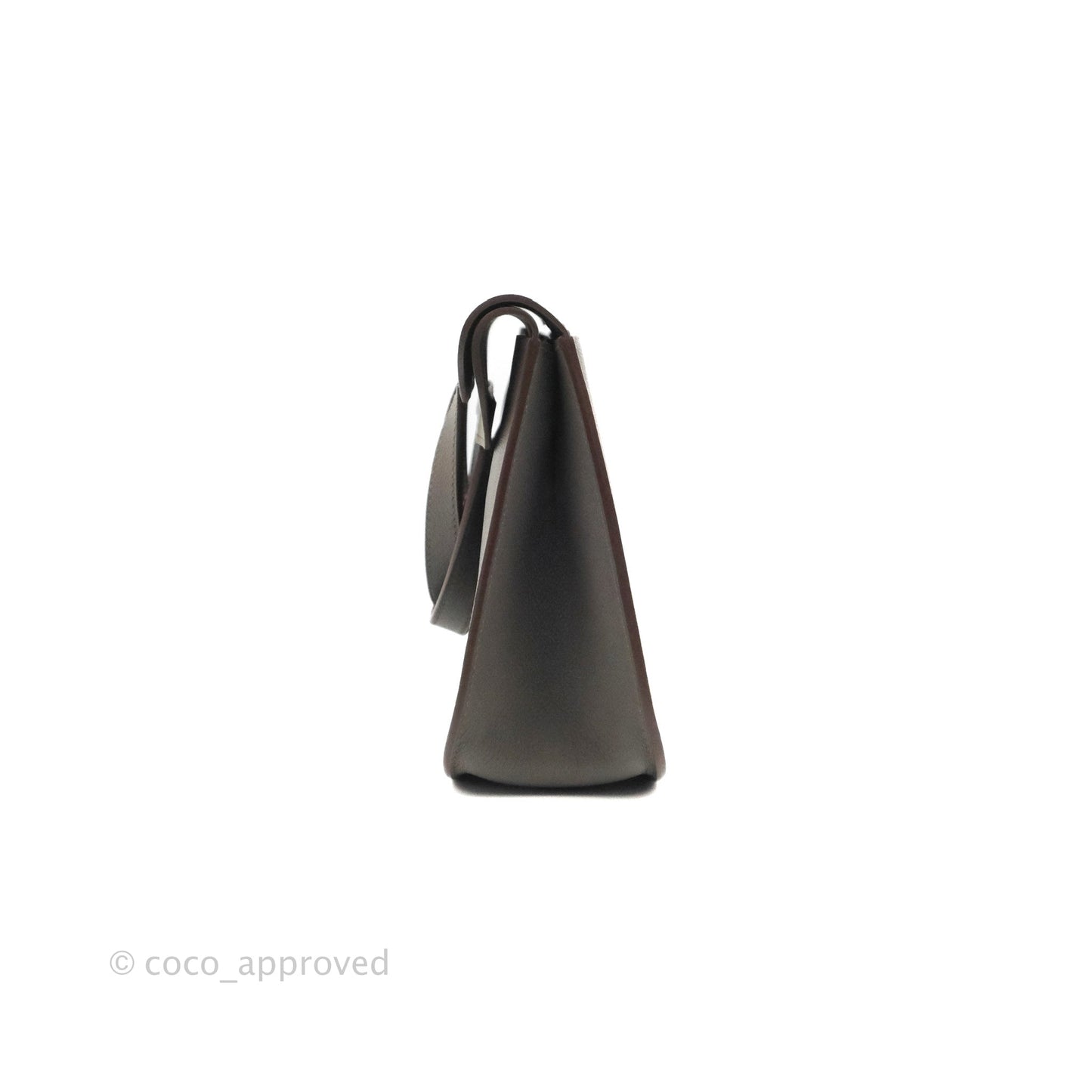 Hermès Halzan 25 Gris Etain Evercolor Palladium Hardware