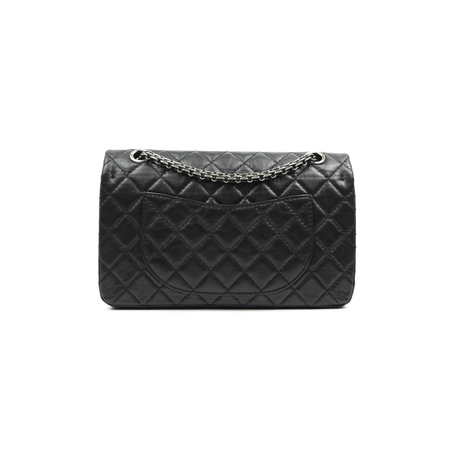 Chanel 2.55 Reissue Lucky Charms 225 Flap Black Crumpled Calfskin Ruthenium Hardware