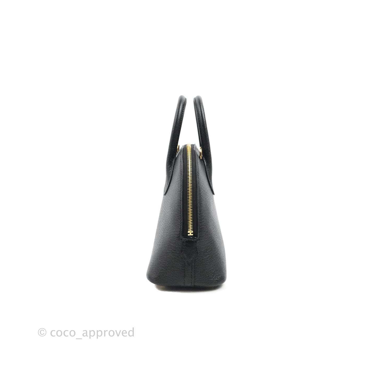 Hermès Bolide Mini 1923 Chevre Mysore Black Gold Hardware