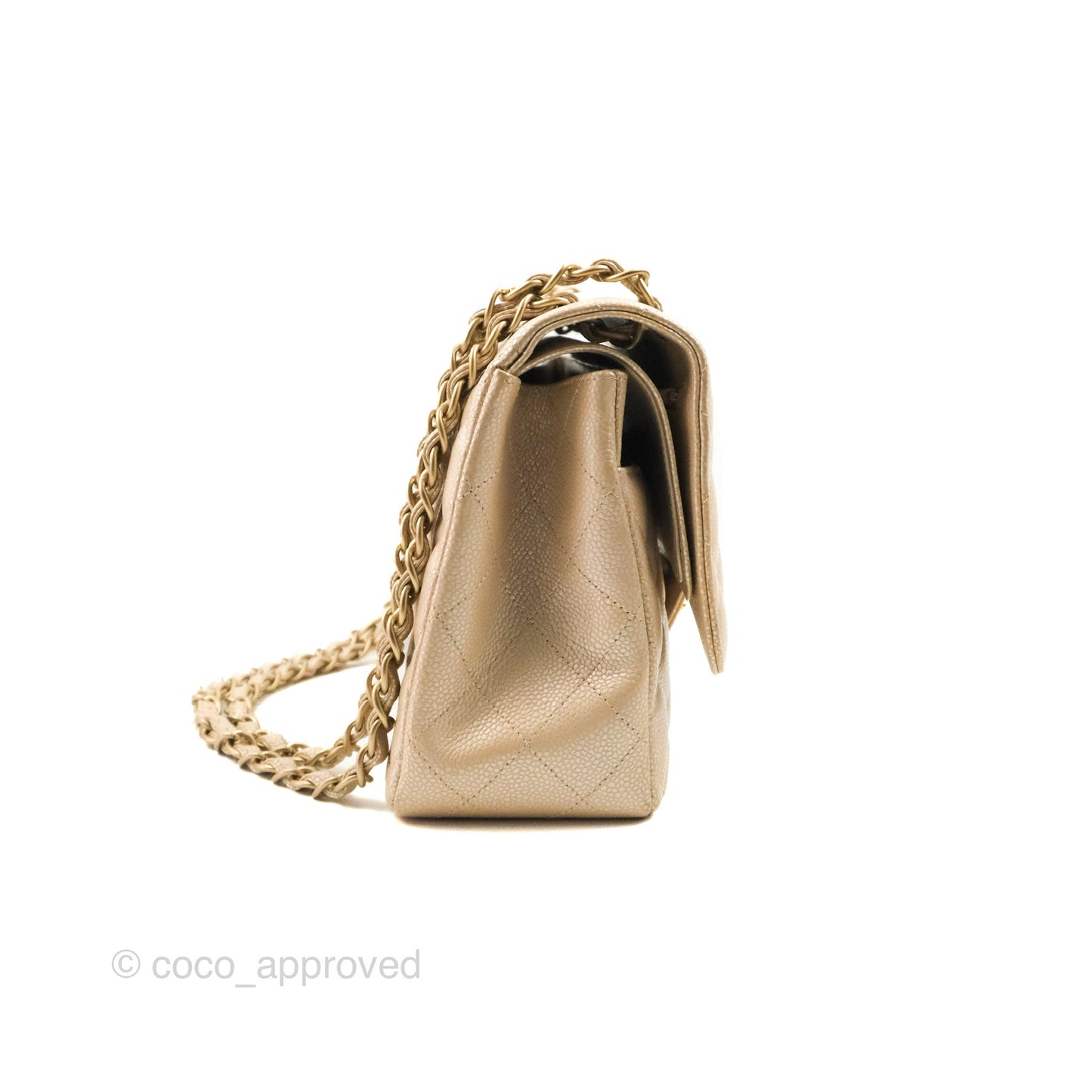 Chanel Jumbo Double Flap Iridescent Pearly Caviar Gold Hardware⁣⁣