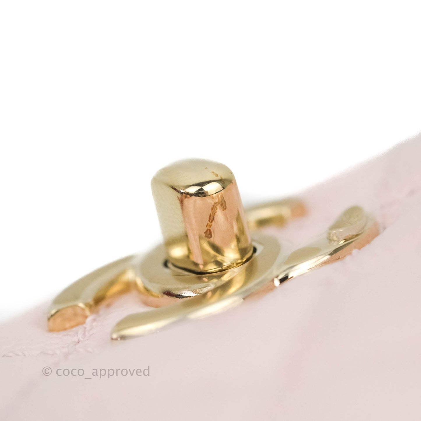 Chanel Mini Coco Handle Quilted Light Pink Caviar Gold Hardware