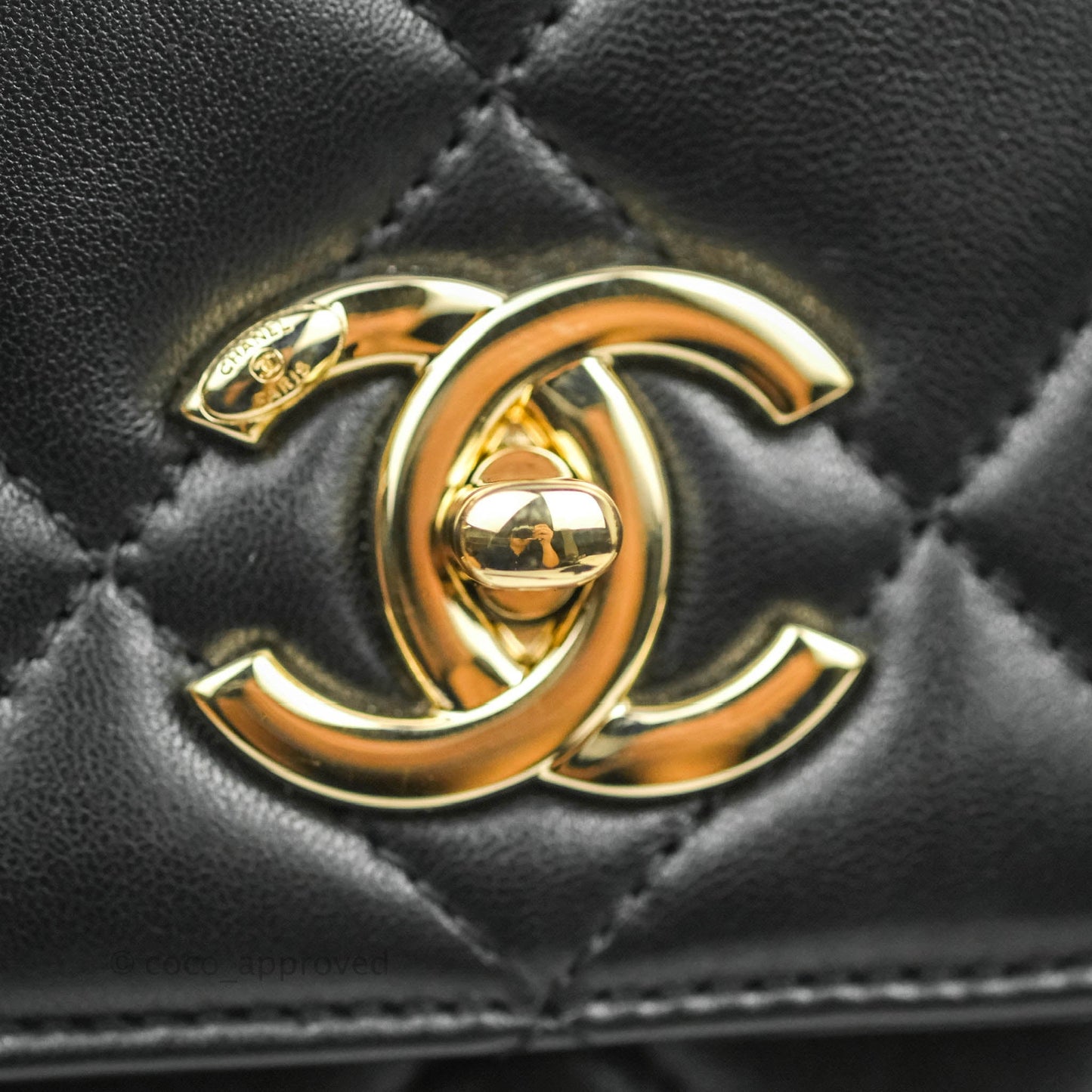Chanel Trendy CC Small Black Lambskin Gold Hardware