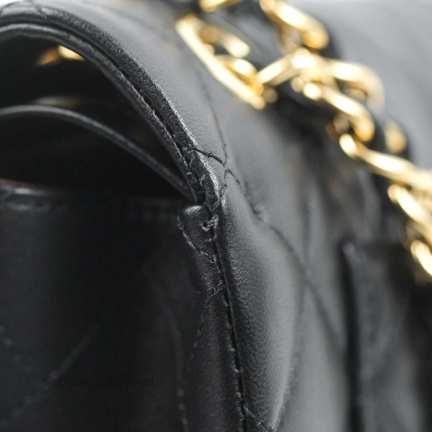 Chanel Small Classic Quilted Flap Black Lambskin Gold Hardware