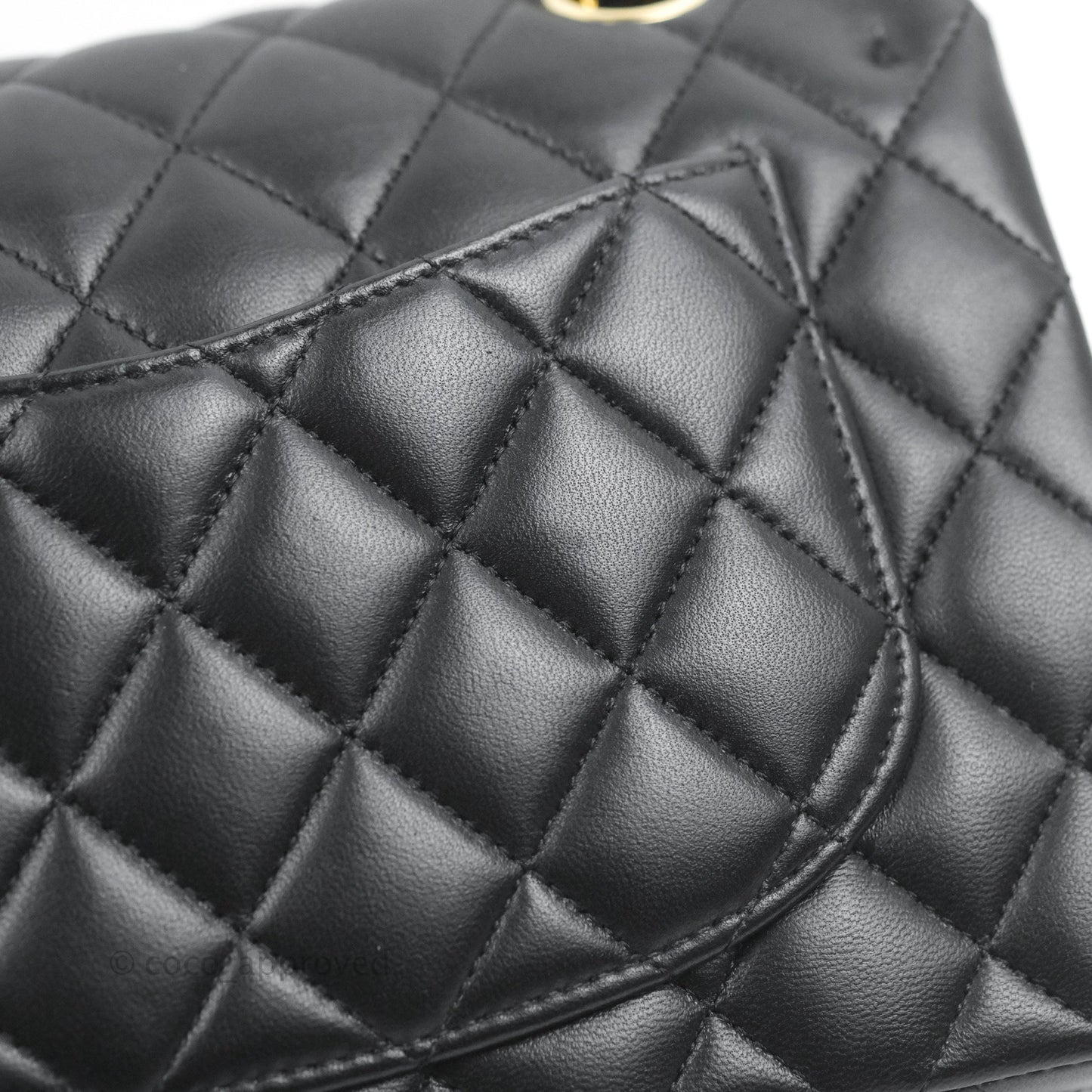 Chanel Small Classic Quilted Flap Black Lambskin Gold Hardware