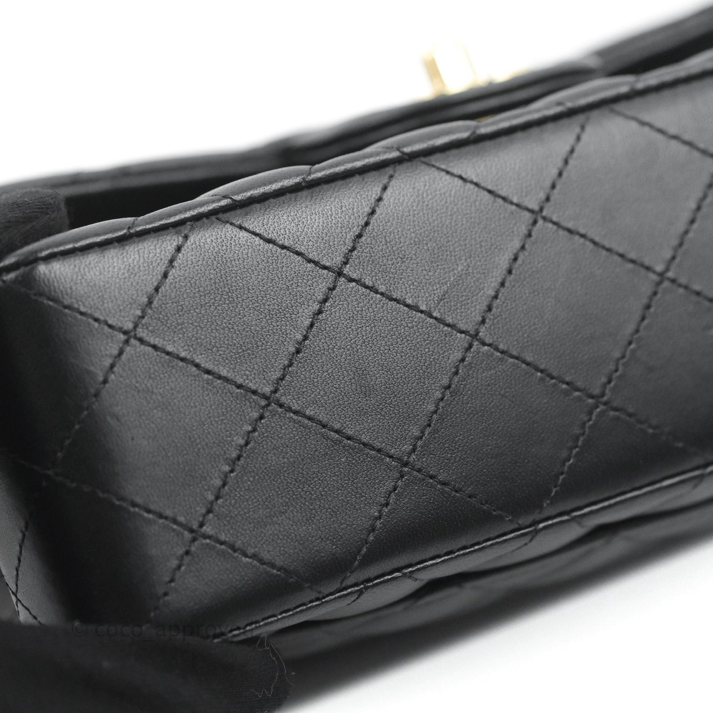 Chanel Small Classic Quilted Flap Black Lambskin Gold Hardware