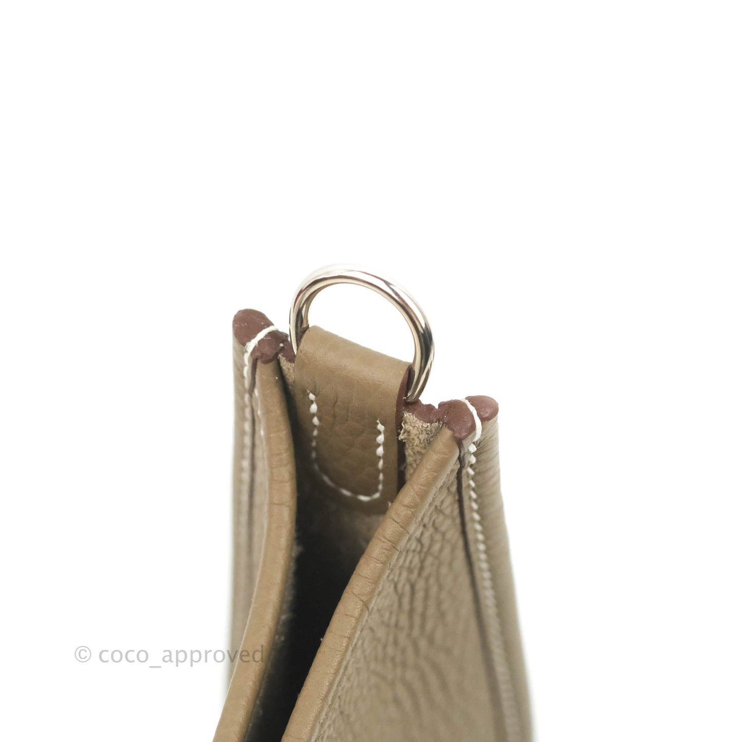 Hermès Mini Evelyne 16 Etoupe Amazone Taurillon Clemence Sangle Wooly Unie Palladium Hardware