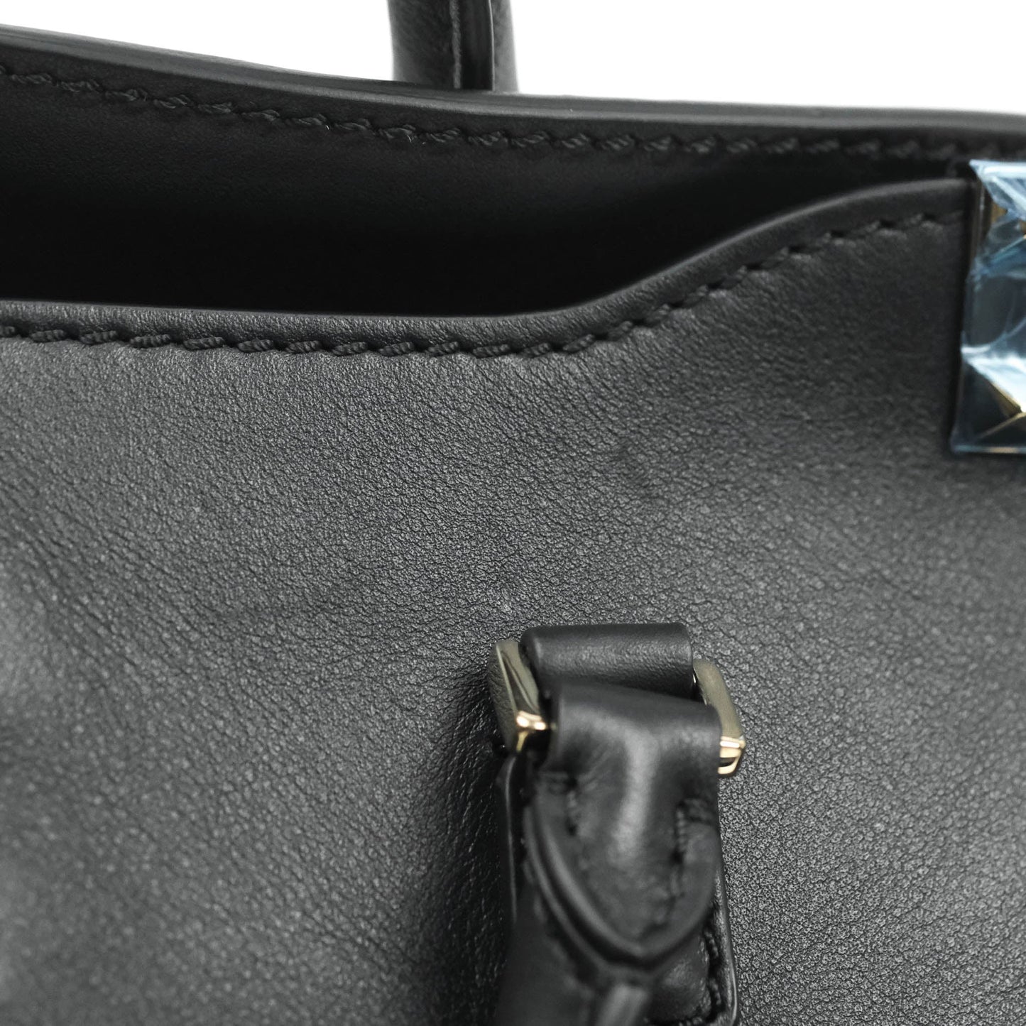 Valentino Garavani Rockstud Mini Trapeze Shoulder Bag Black Calfskin Gold Hardware