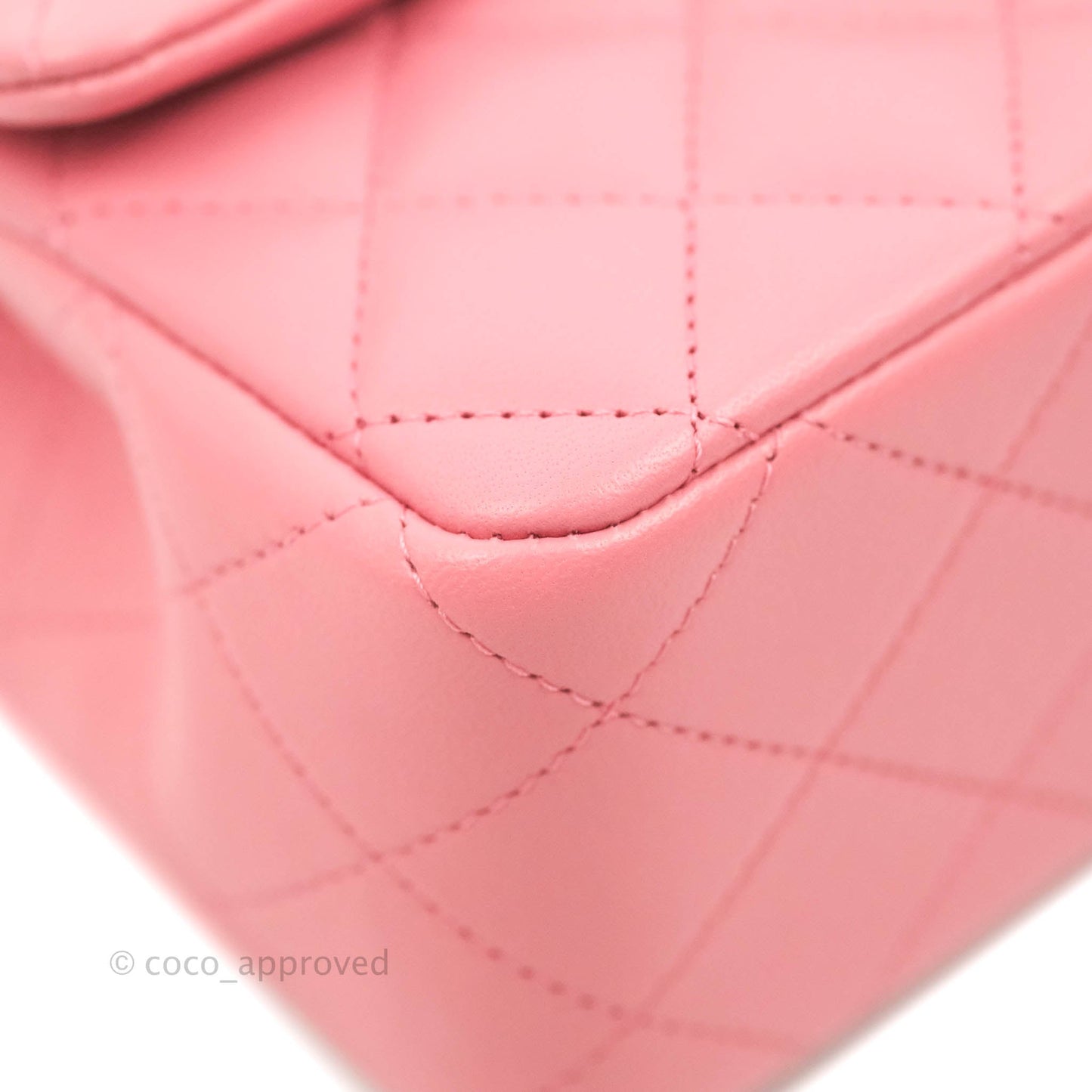 Chanel Top Handle Mini Rectangular Flap Bag Pink Lambskin Gold Hardware
