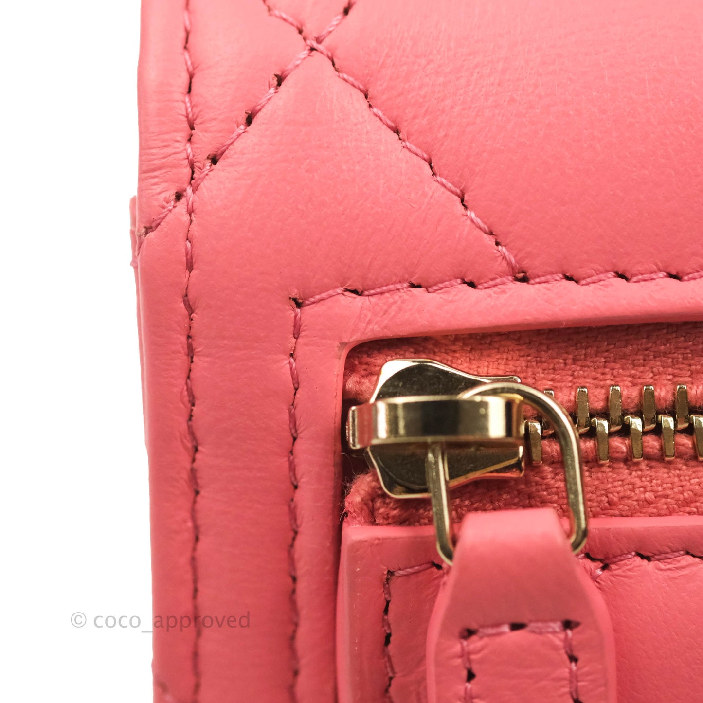 Chanel Clutch with Chain Pink Lambskin Enamel Gold Hardware