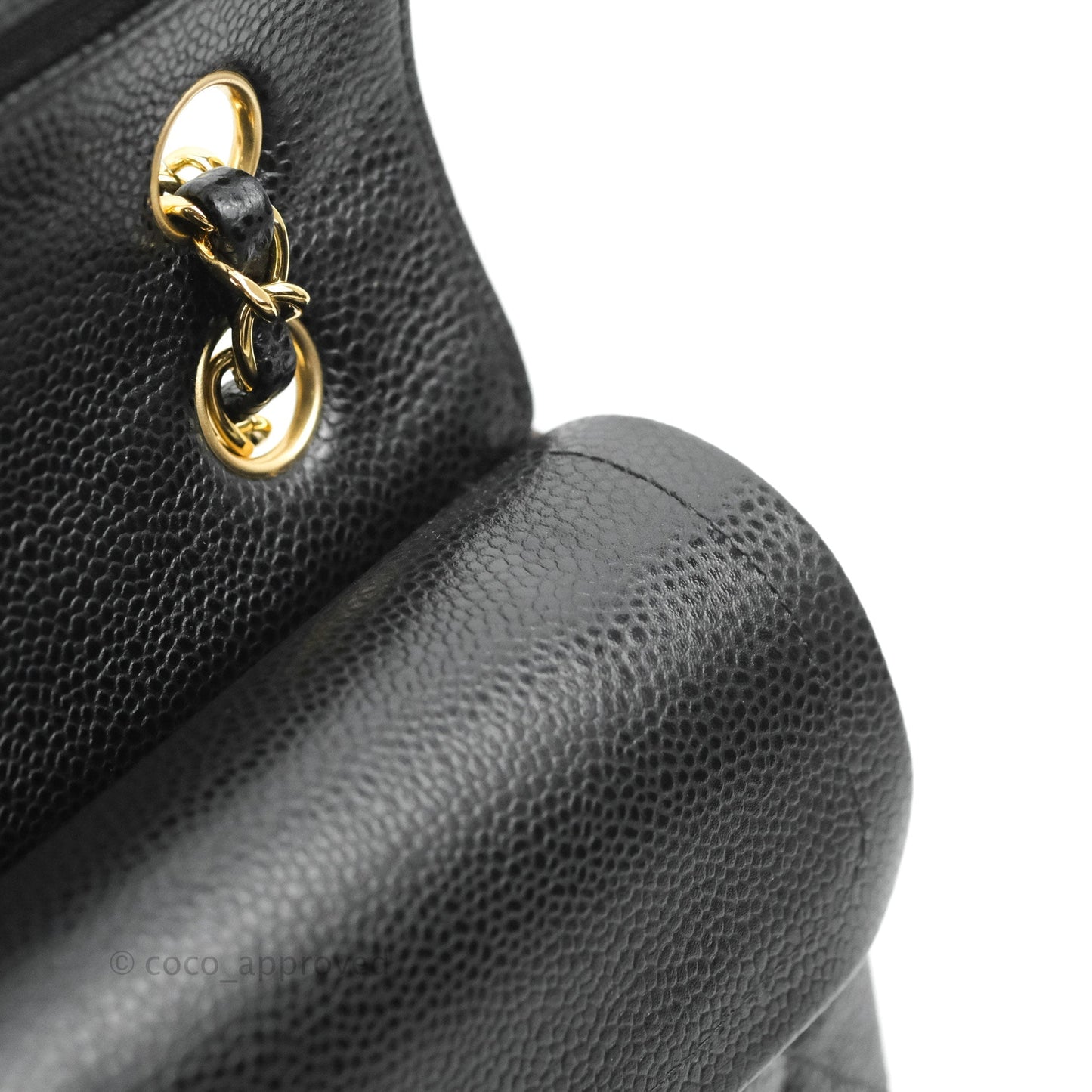 Chanel S/M Small Classic Quilted Flap Black Caviar Gold Hardware