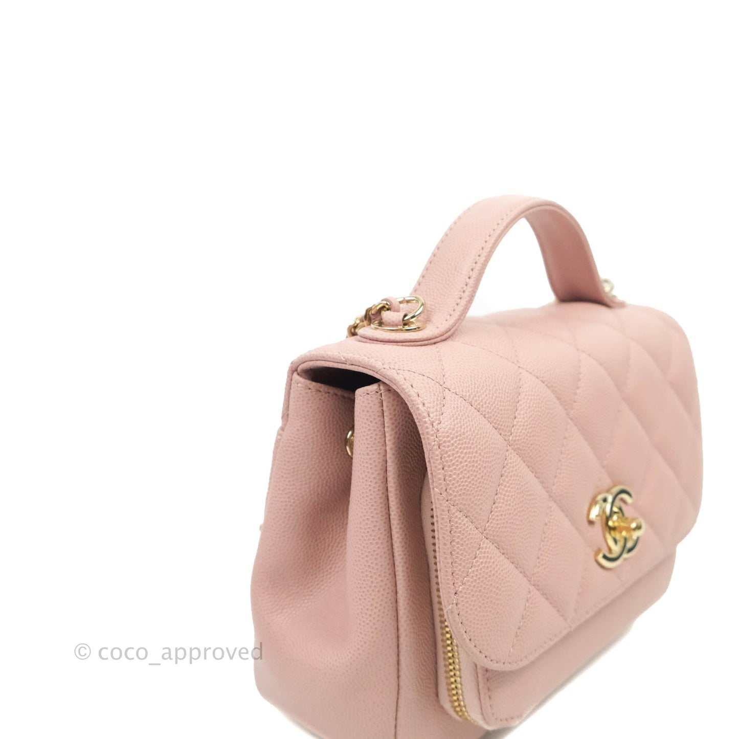 Chanel Quilted Small Business Affinity Flap Pink Caviar Gold Hardware