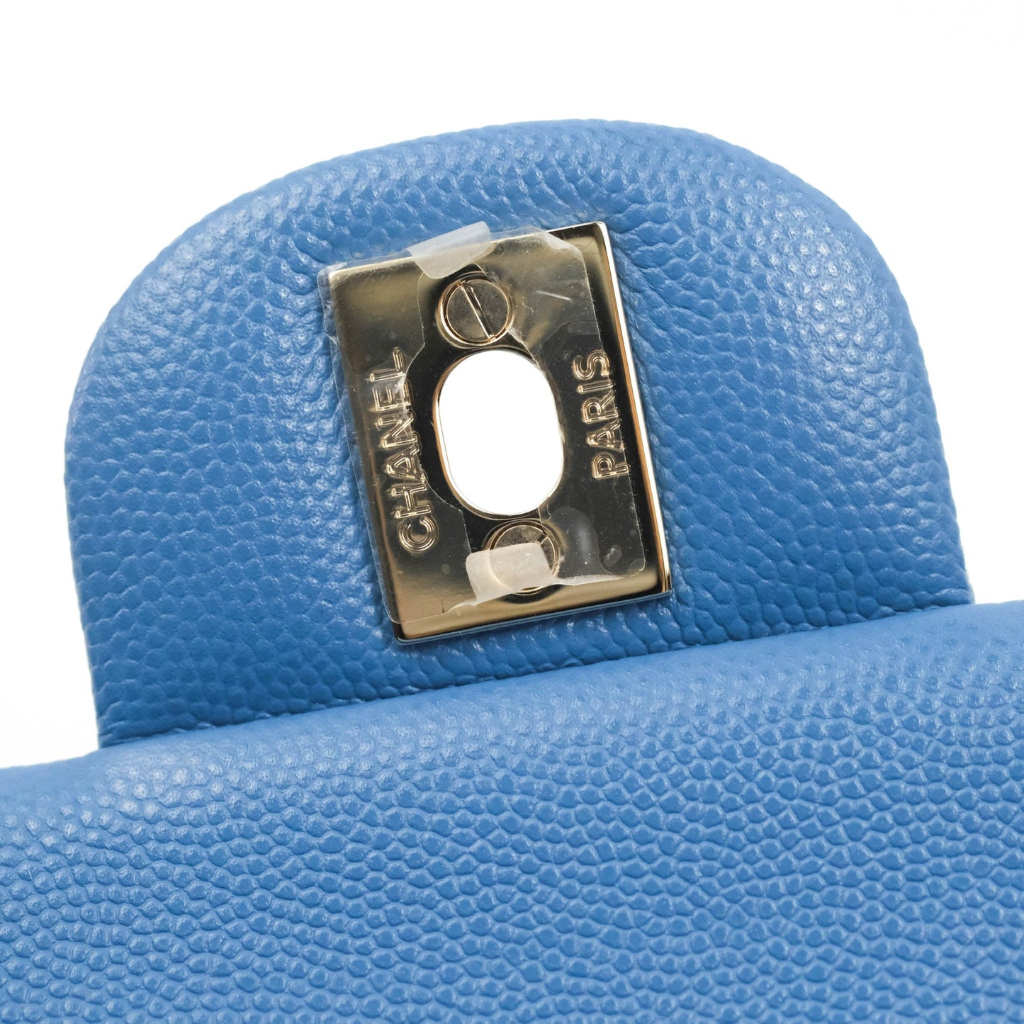 Chanel Small Classic Quilted Flap Blue Caviar Gold Hardware
