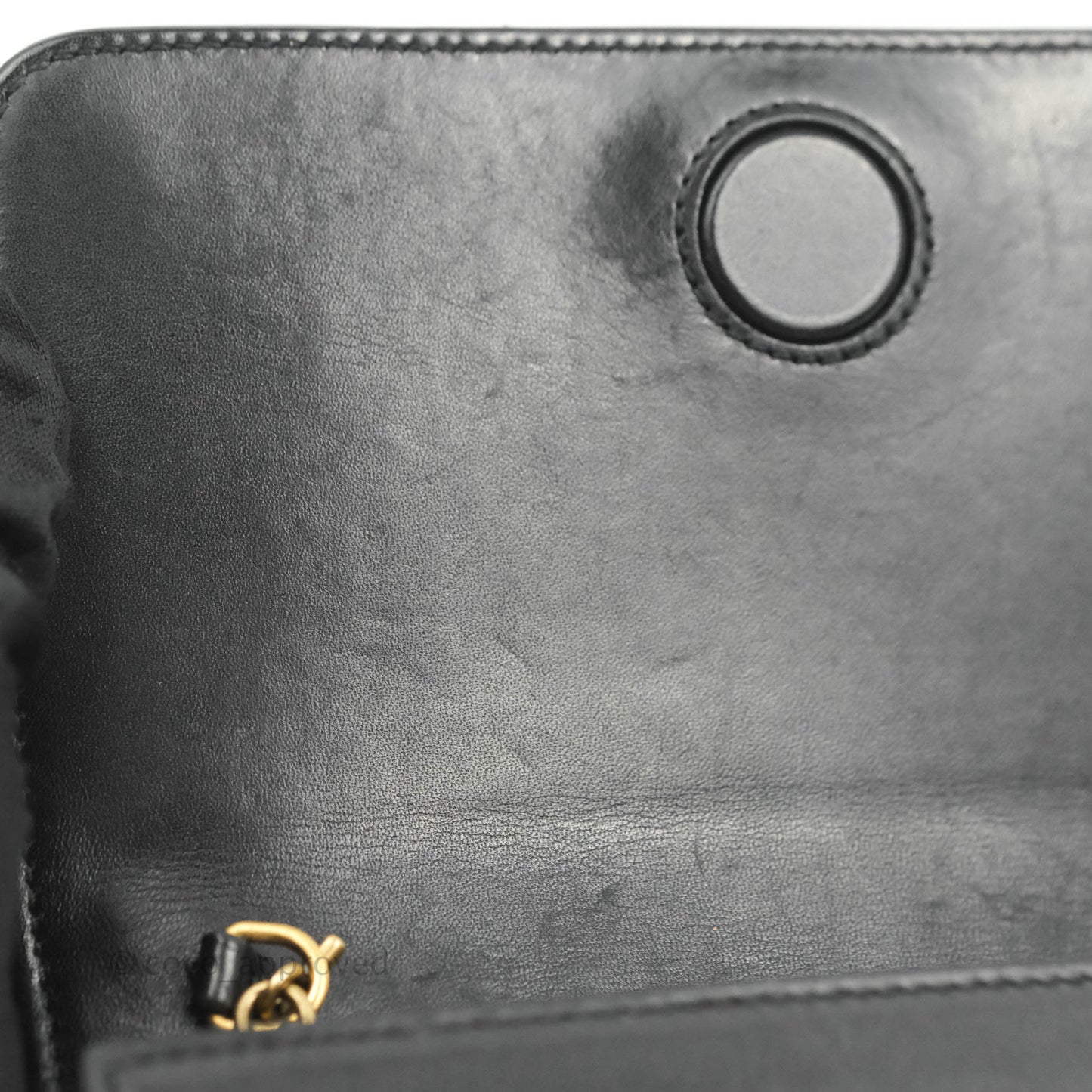 Gucci Matelasse GG Marmont Super Mini Chain Flap Bag Black Calfskin Gold Hardware