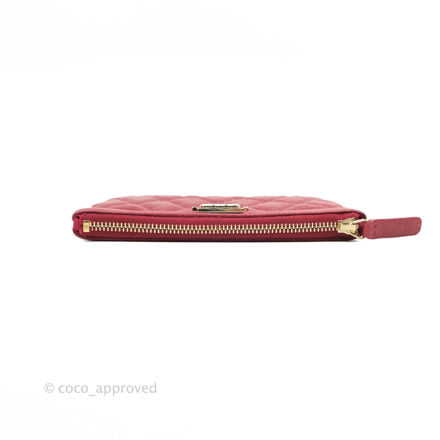Chanel Mini Boy O Case Red Aged Caviar Gold Hardware