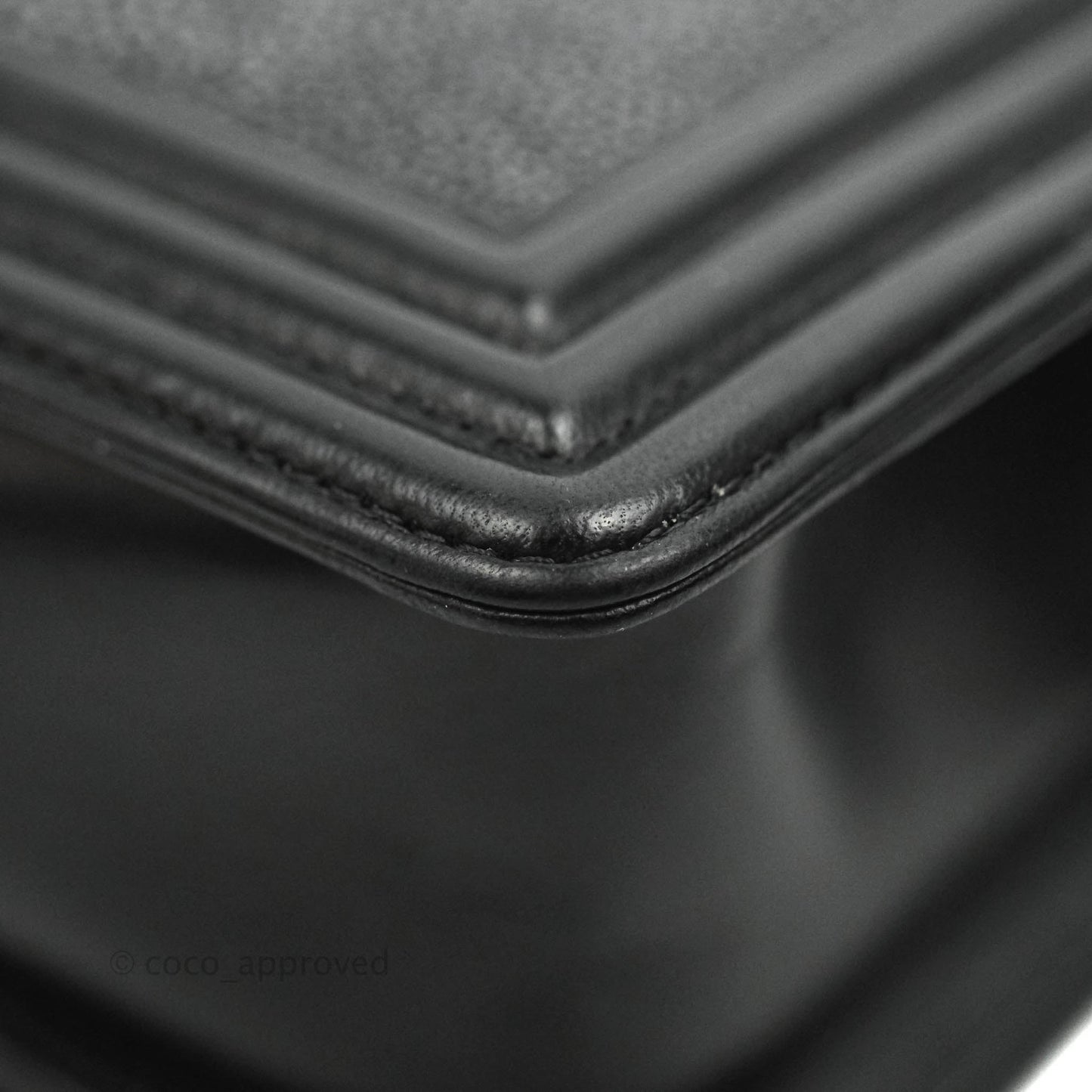 Chanel Small Boy Black Stingray Ruthenium Hardware