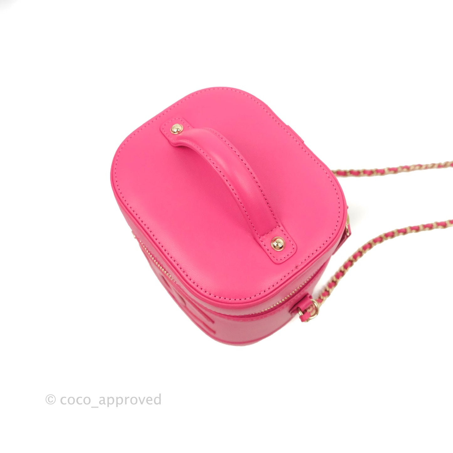 Chanel CC Mania Vanity Case Pink Lambskin Gold Hardware