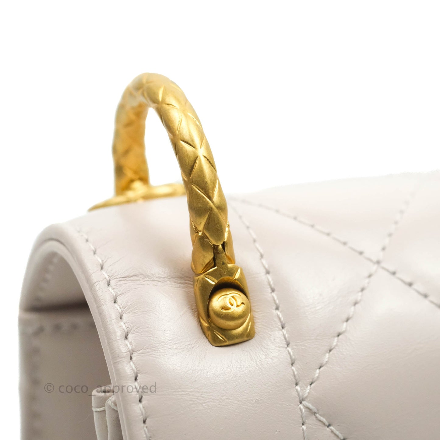 Chanel Mini Flap Light Lilac Glazed Calfskin Aged Gold Hardware