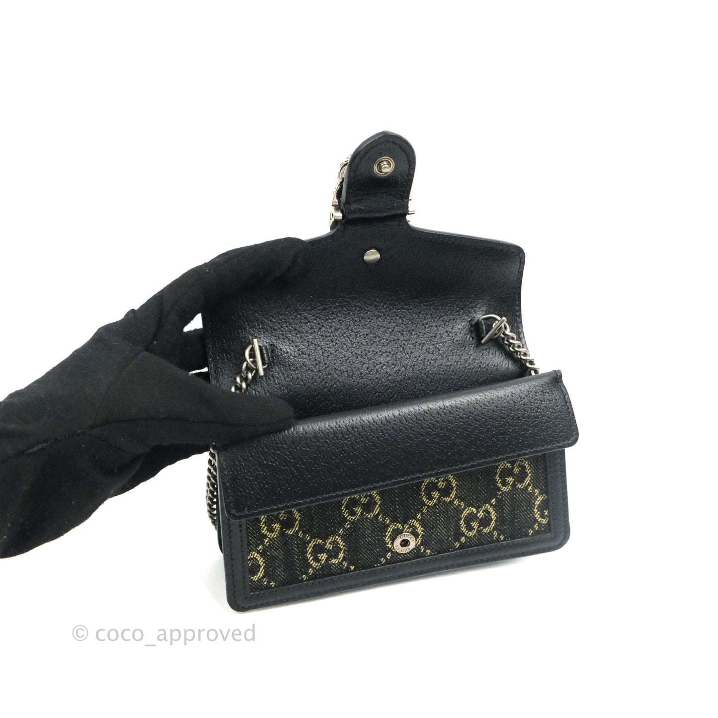 Gucci Dionysus GG Super Mini Crossbody Bag Ruthenium Hardware