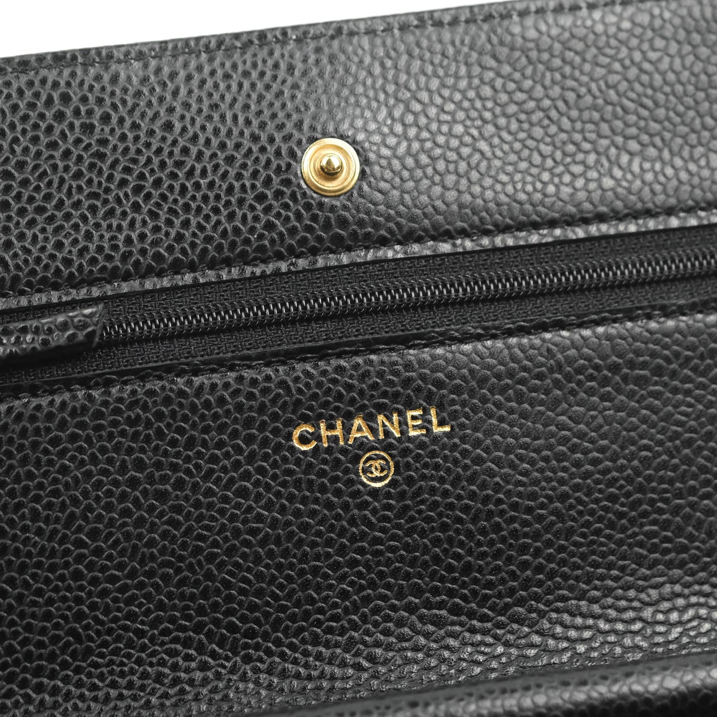 Chanel Quilted Wallet on Chain WOC Black Caviar Gold Hardware