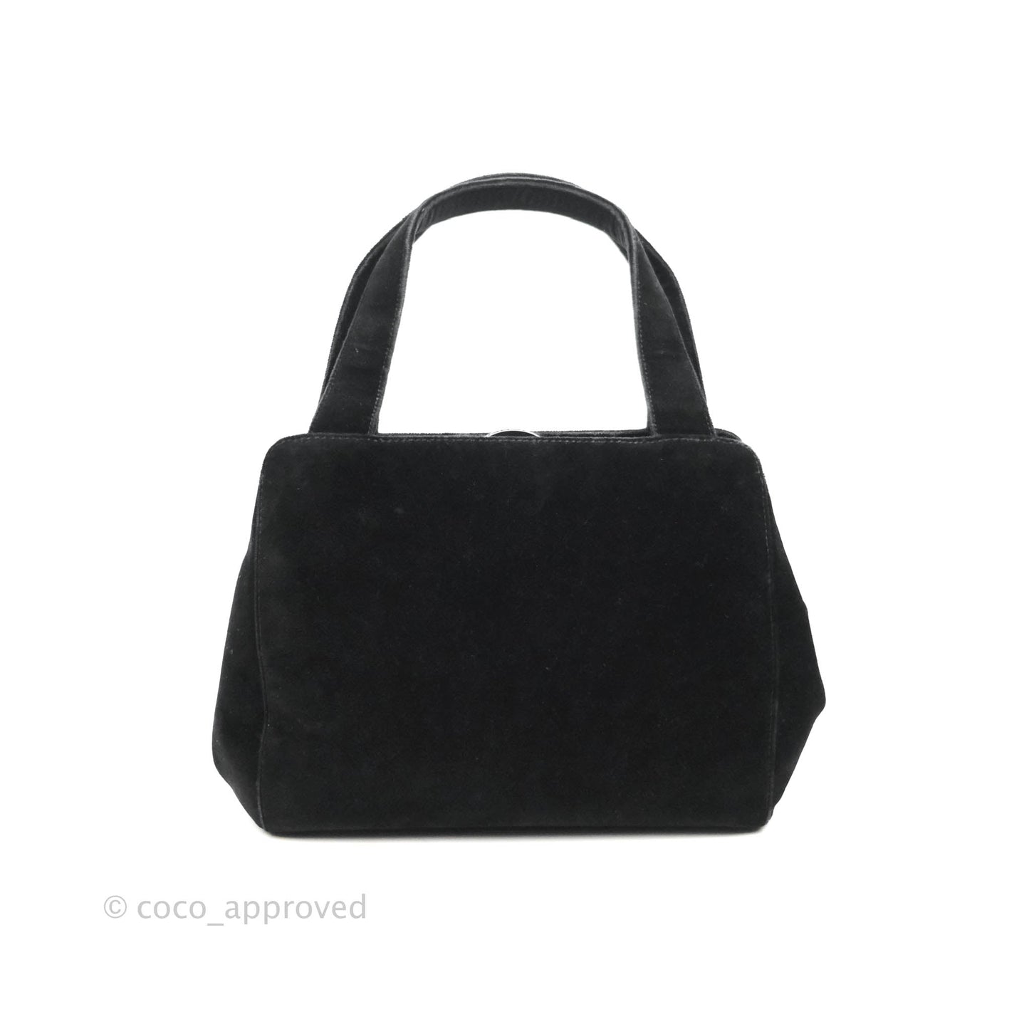 Chanel Vintage CC Handbag So Black Velvet