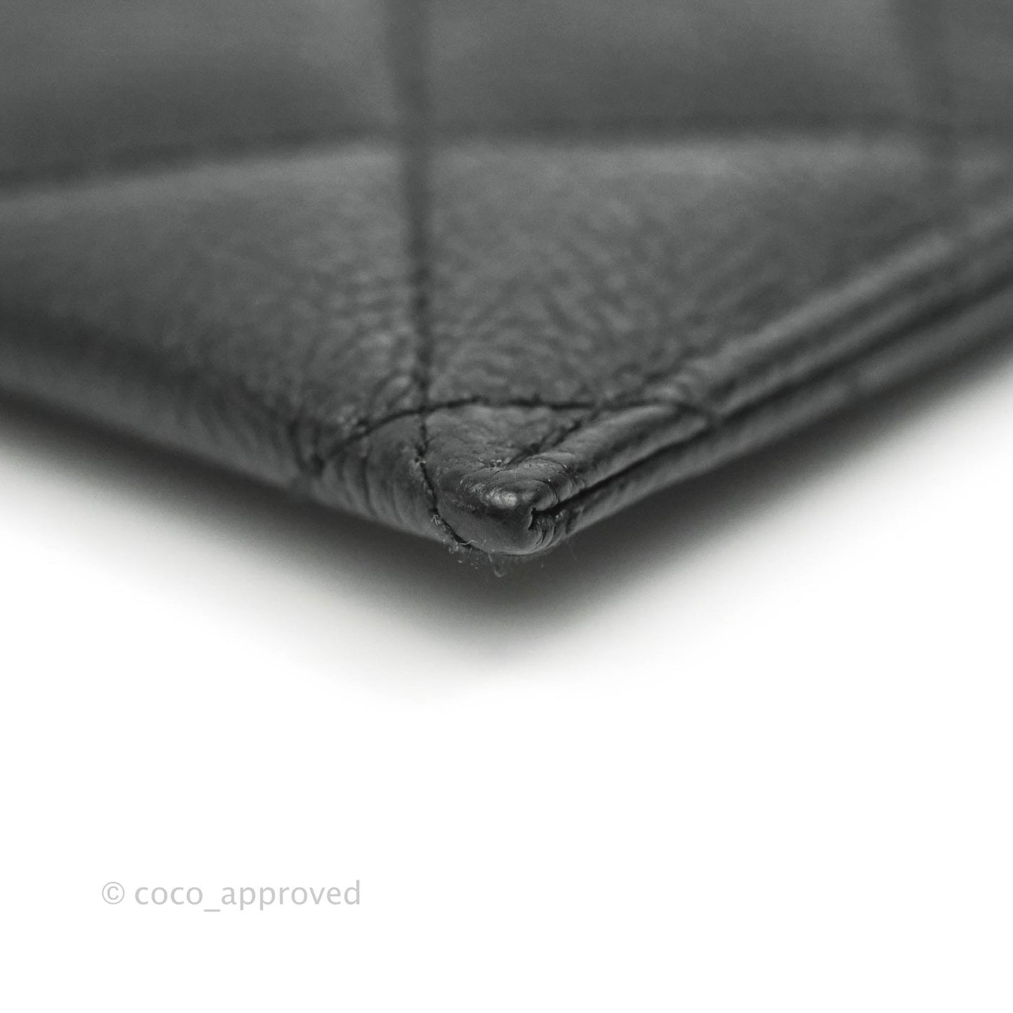 Chanel Quilted Classic Flat Card Holder So Black Calfskin