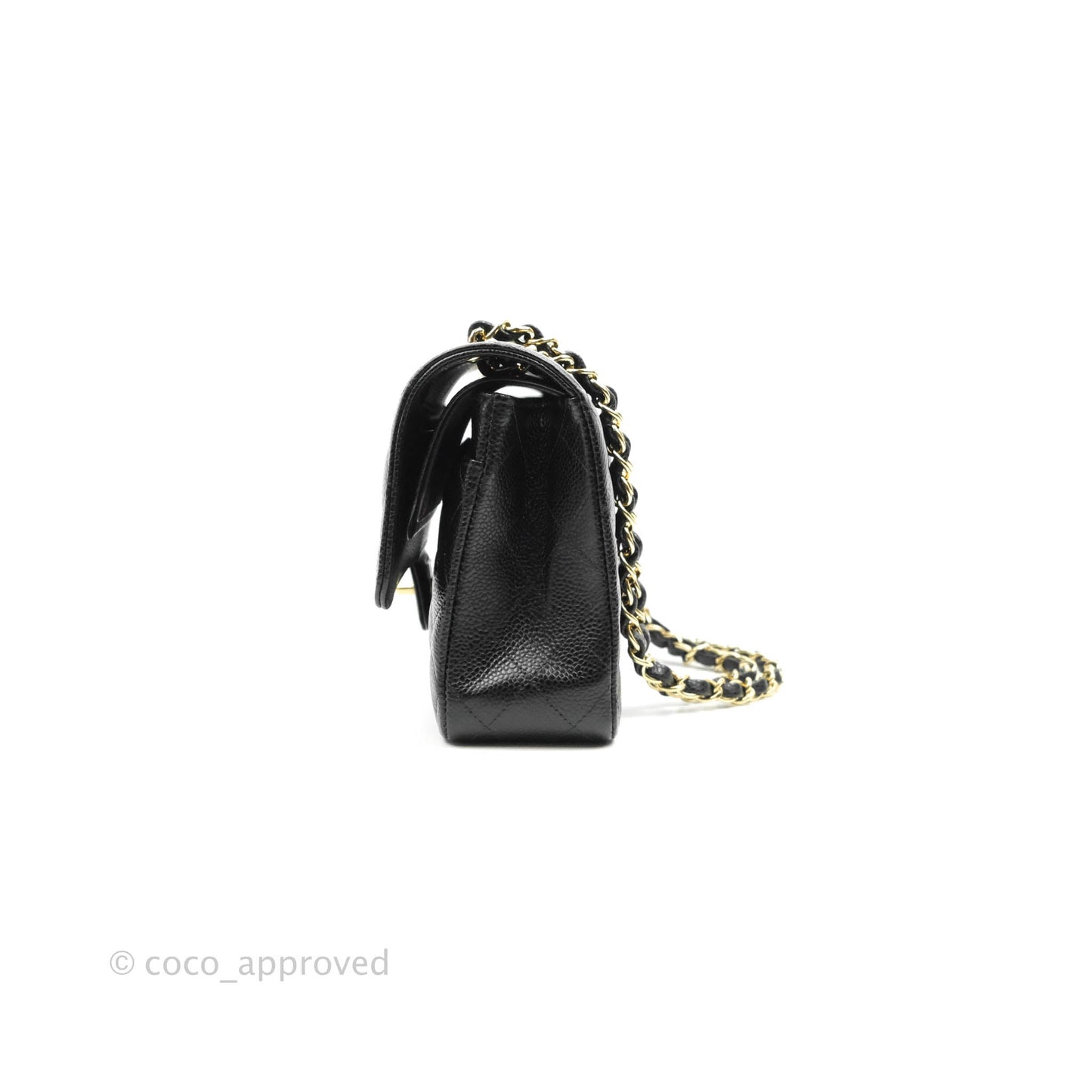 Chanel Classic M/L Medium Double Flap Black Caviar Gold Hardware
