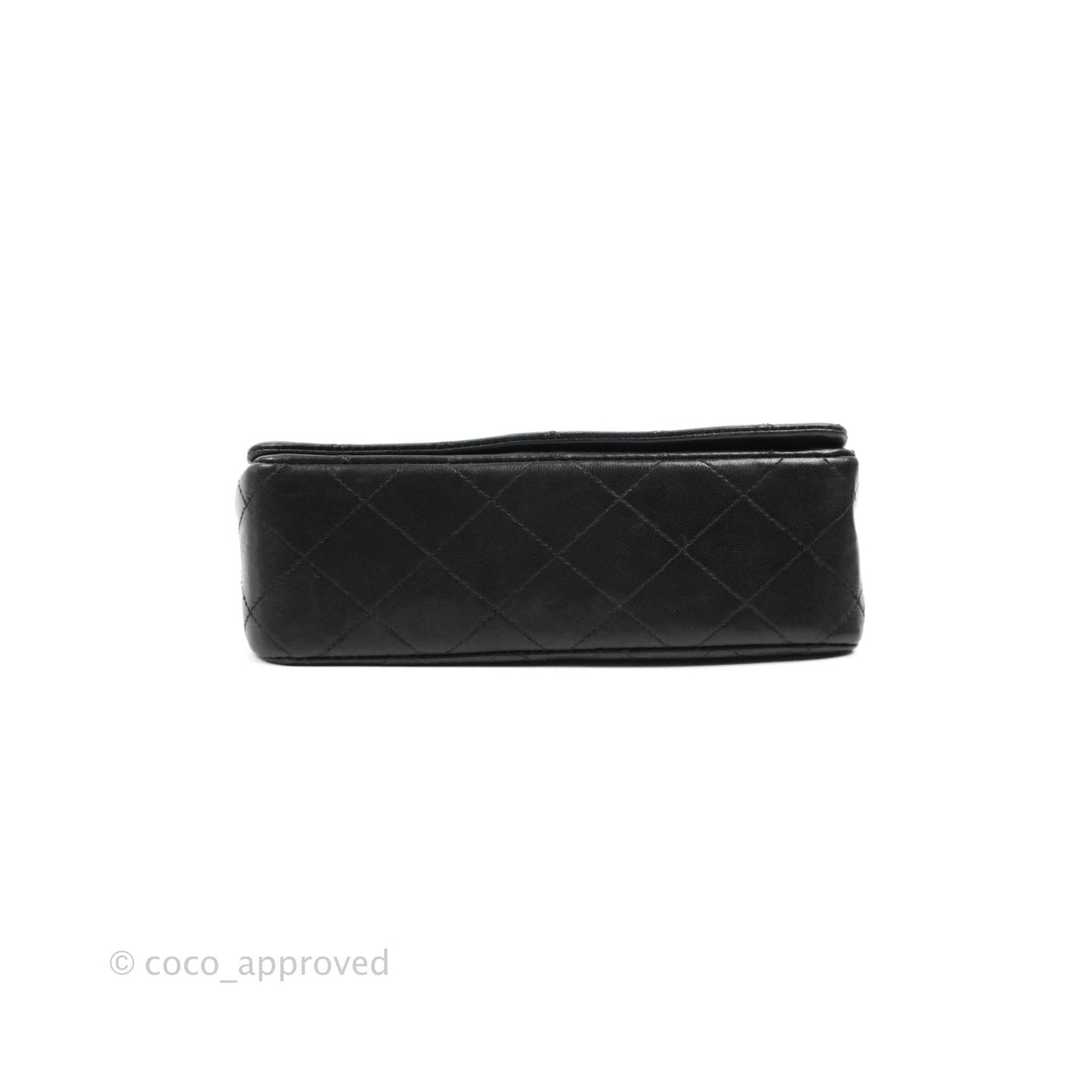 Chanel Vintage Small Single Full Flap Bag Black Lambskin 24K Gold Hardware