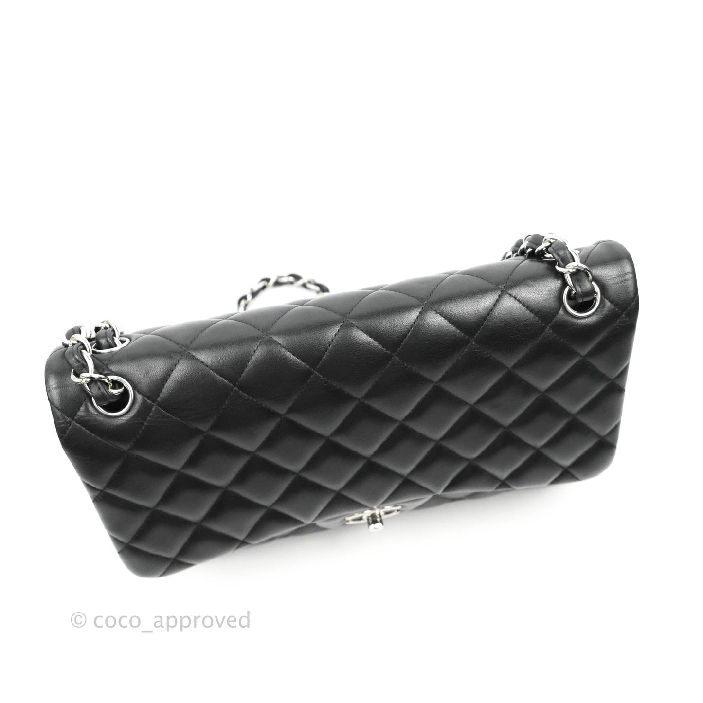 Chanel Jumbo Double Flap Black Lambskin Silver Hardware⁣⁣