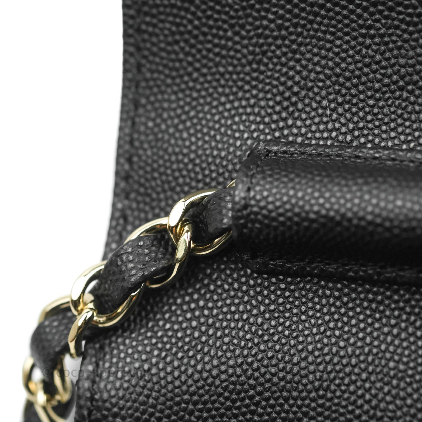 Chanel Quilted Small Like The Wallet Flap Black Caviar Light Gold Hardware 22C