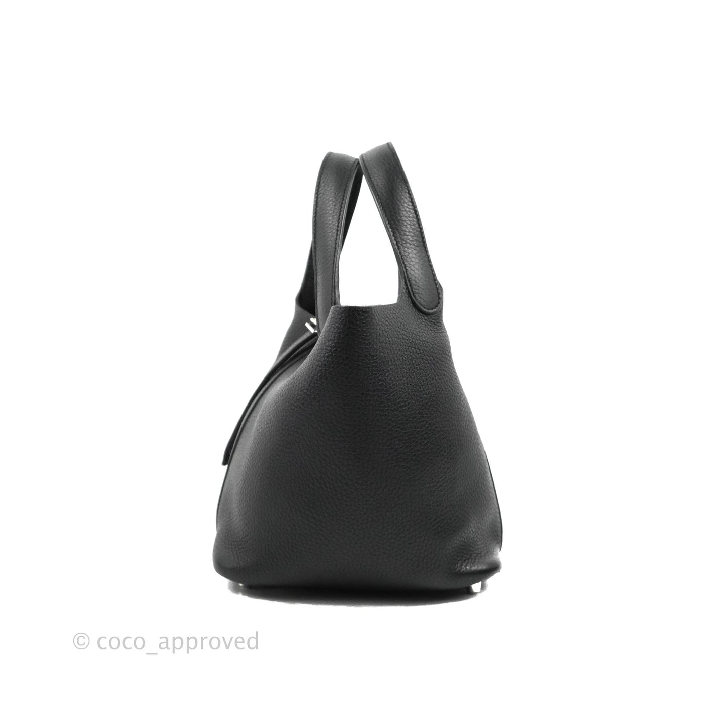 Hermès Picotin Lock 18 PM Black Taurillon Clemence Palladium Hardware