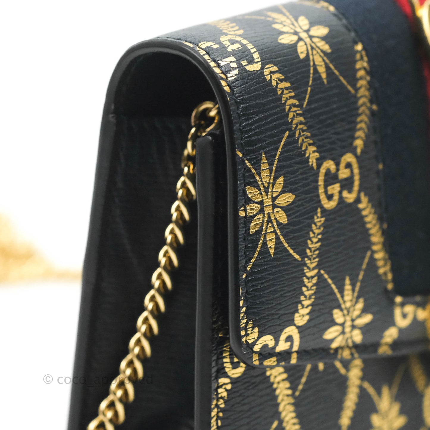 Gucci Super Mini GG Sylvie Bag Black Calfskin Gold Hardware