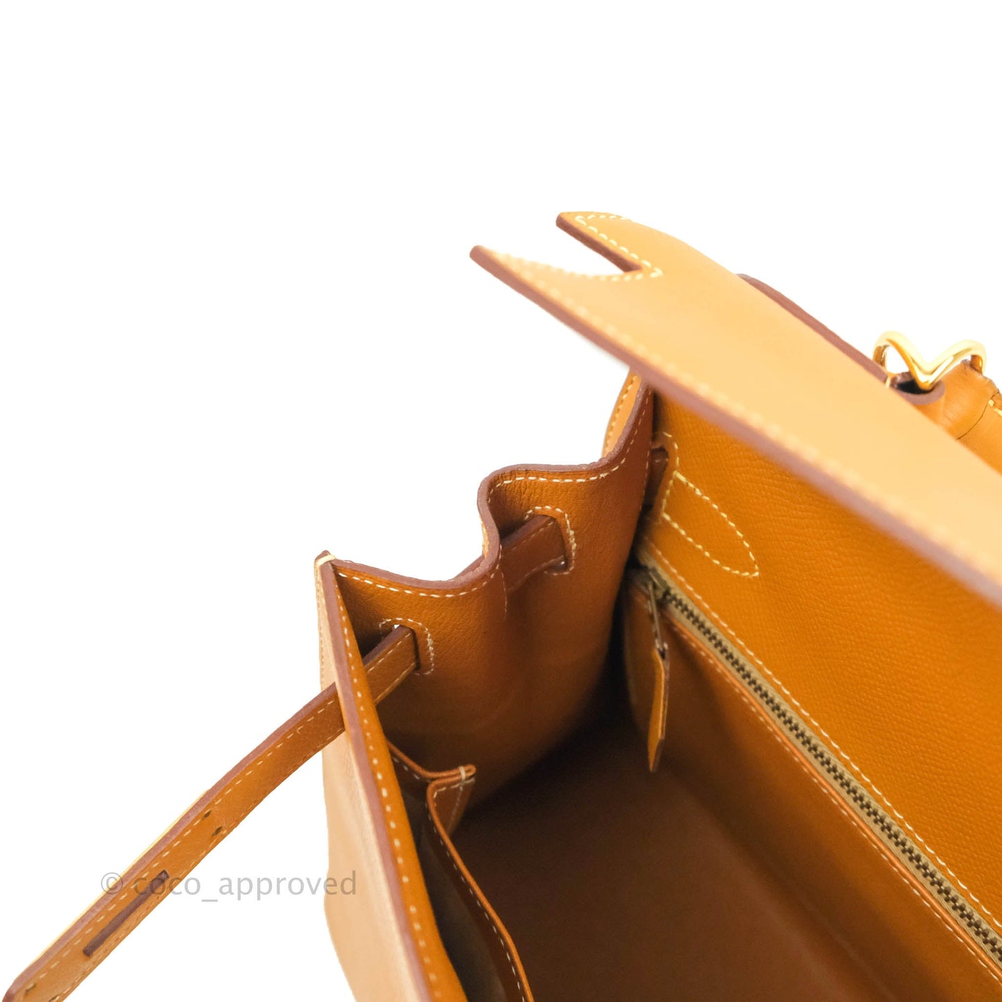 Hermès Vintage Kelly 28 Gold Epsom Gold Hardware