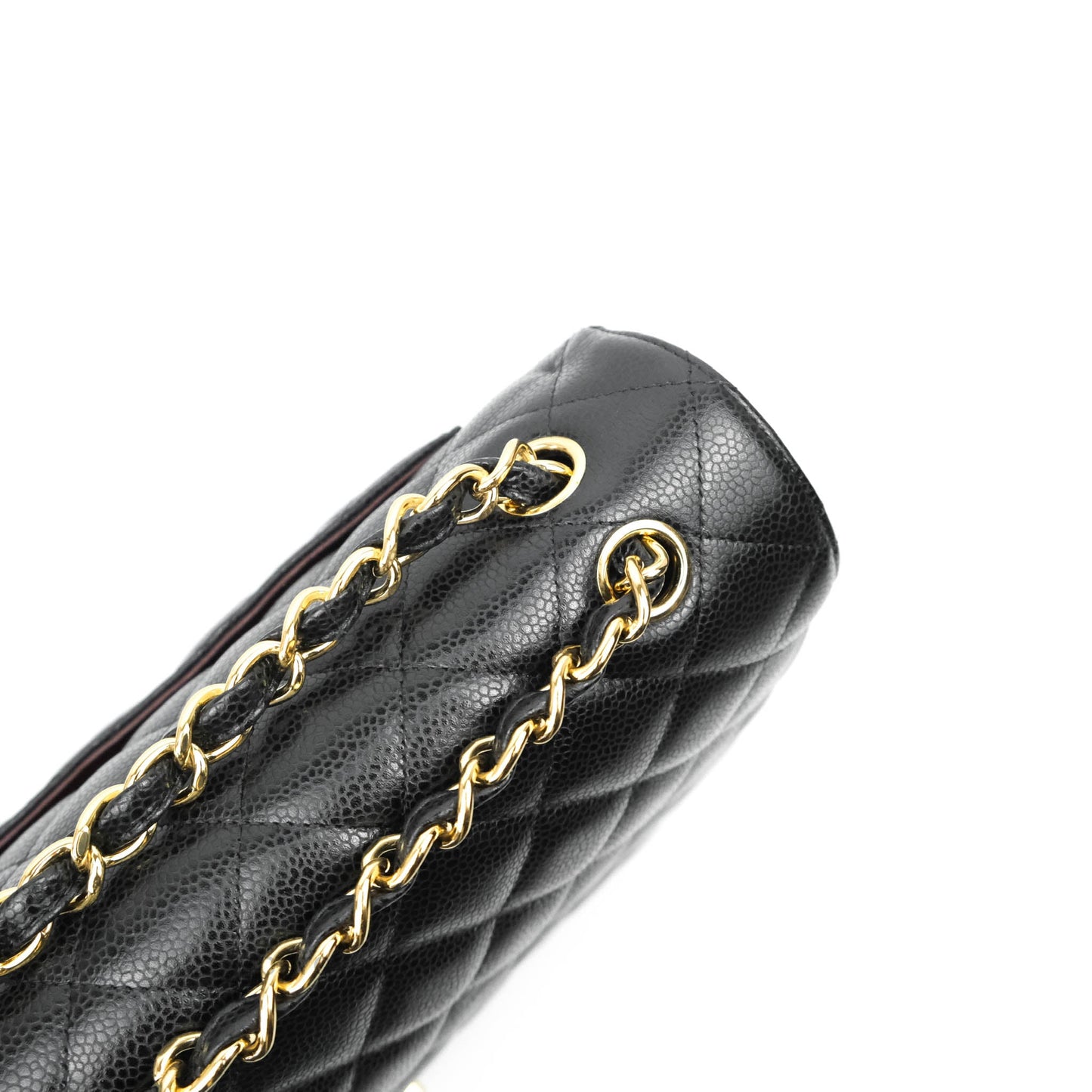 Chanel Classic Double Flap Maxi Black Caviar Gold Hardware