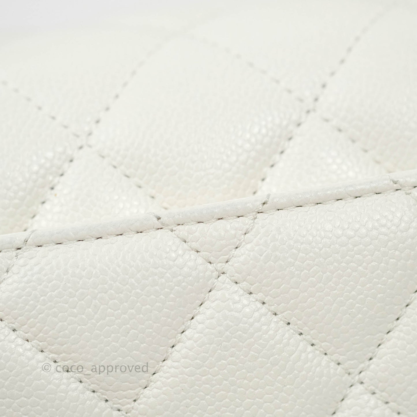 Chanel Quilted Small Business Affinity Flap White Caviar Gold Hardware