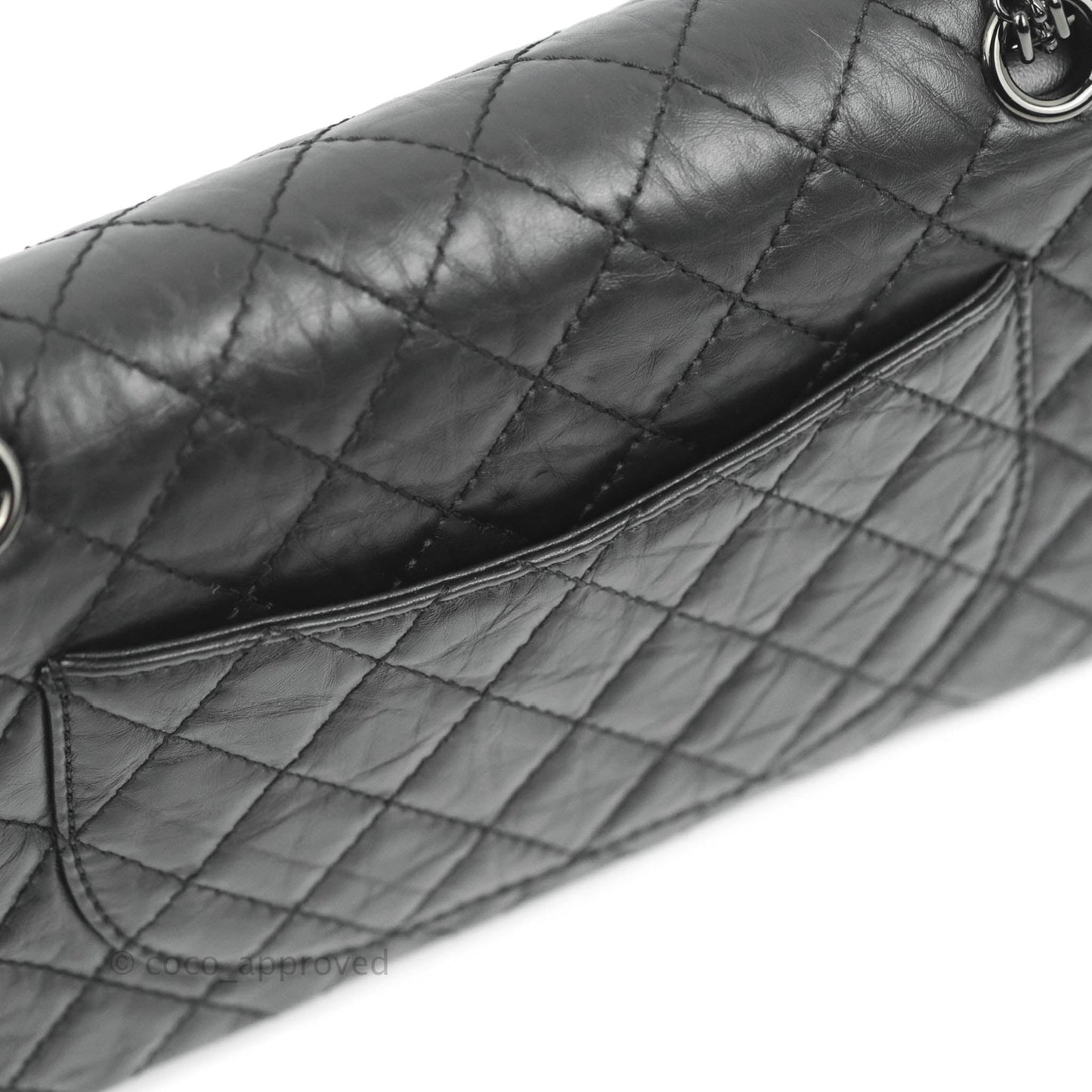 Chanel Reissue 225 Quilted Aged Calfskin So Black