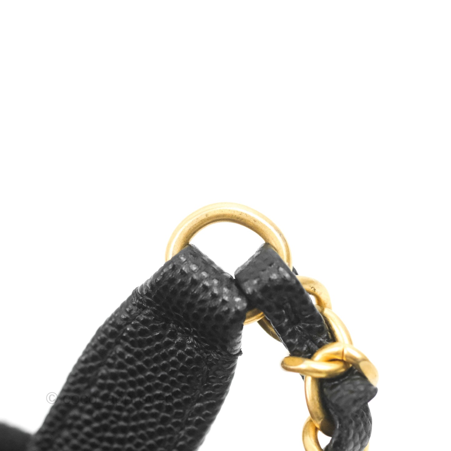 Chanel Mini School Memory Top Handle Flap Bag Black Caviar Aged Gold Hardware