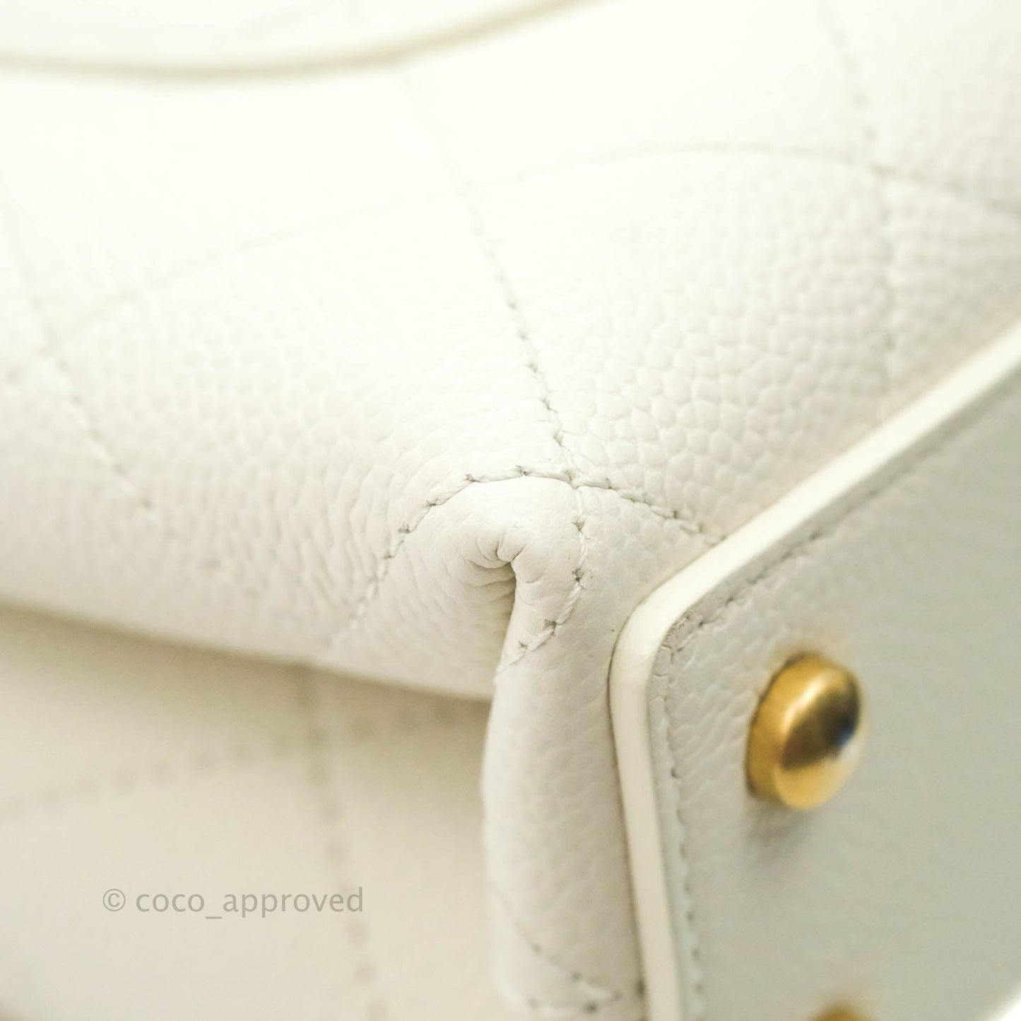 Chanel Chic Affinity Small Grained Calfskin Ivory Gold Hardware