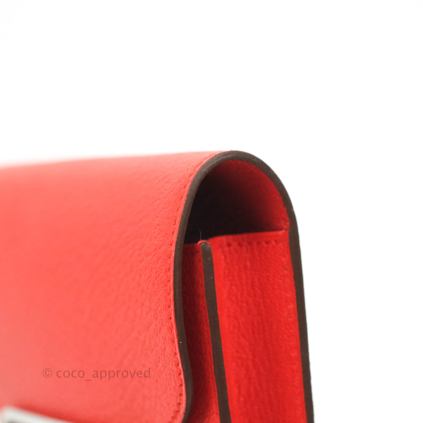 Hermès Roulis Slim Wallet Capucine Palladium Hardware