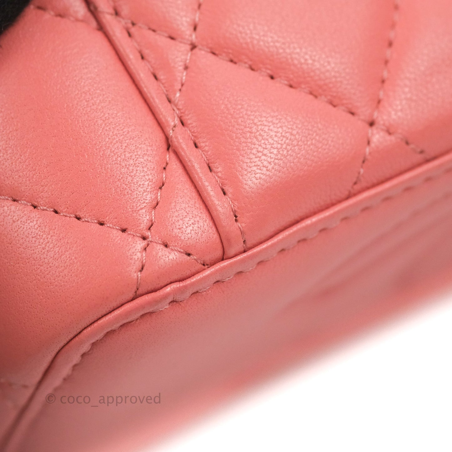Chanel Vanity Rectangular Top Handle Pink Lambskin Gold Hardware