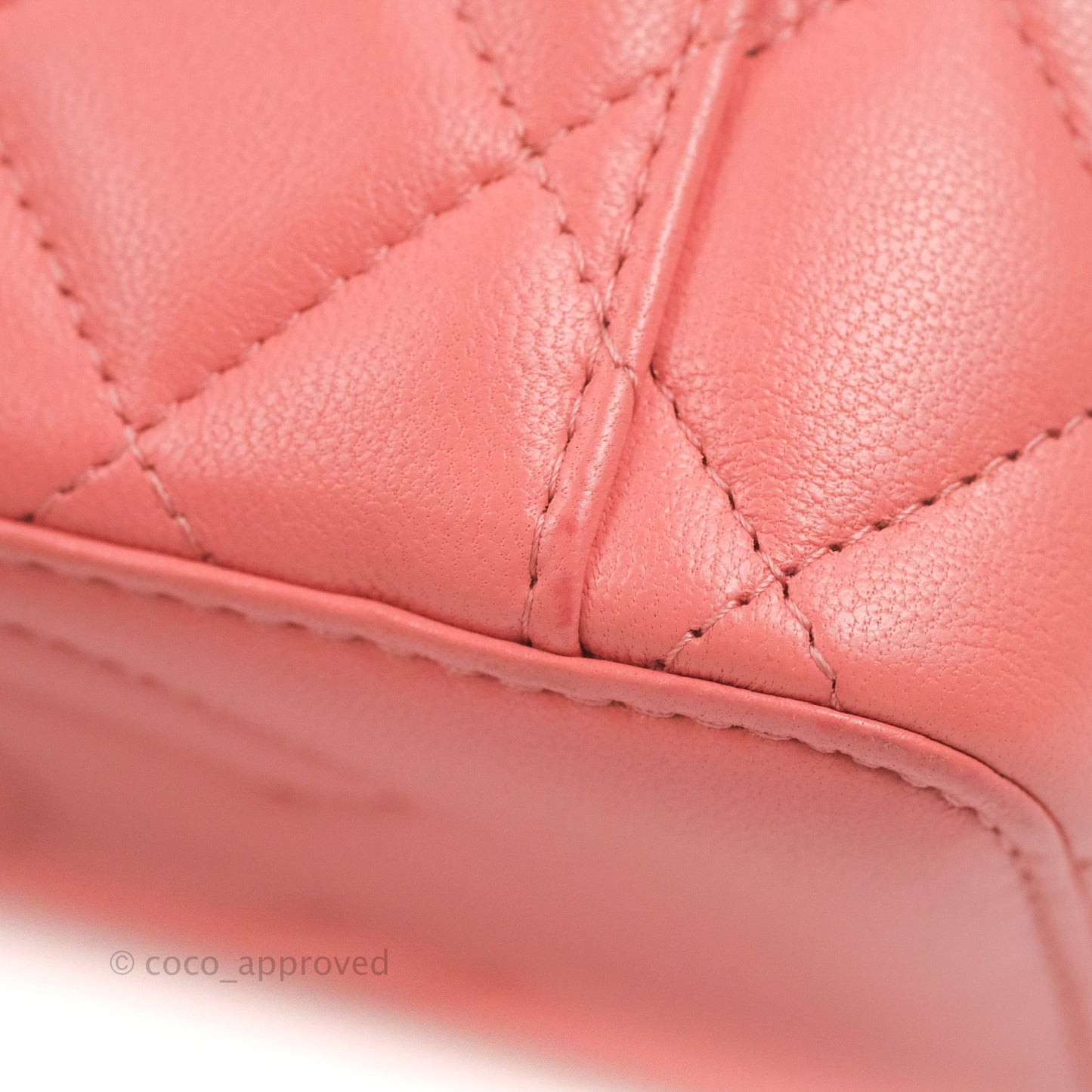 Chanel Vanity Rectangular Top Handle Pink Lambskin Gold Hardware