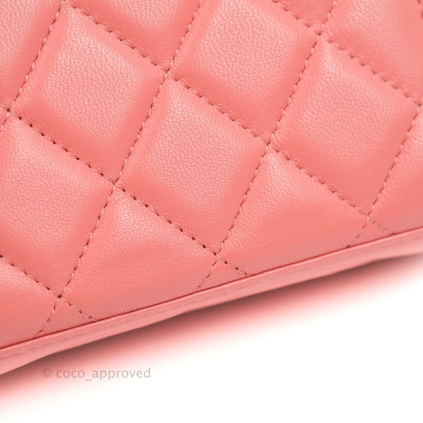 Chanel Vanity Rectangular Top Handle Pink Lambskin Gold Hardware