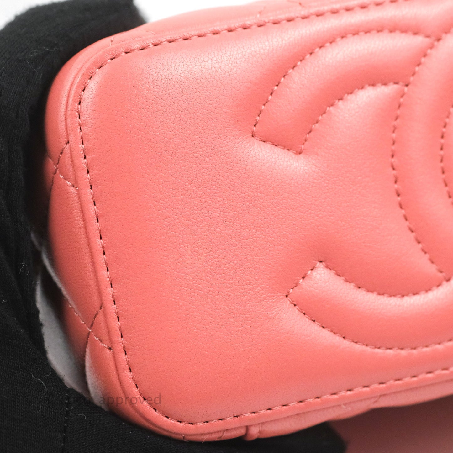 Chanel Vanity Rectangular Top Handle Pink Lambskin Gold Hardware