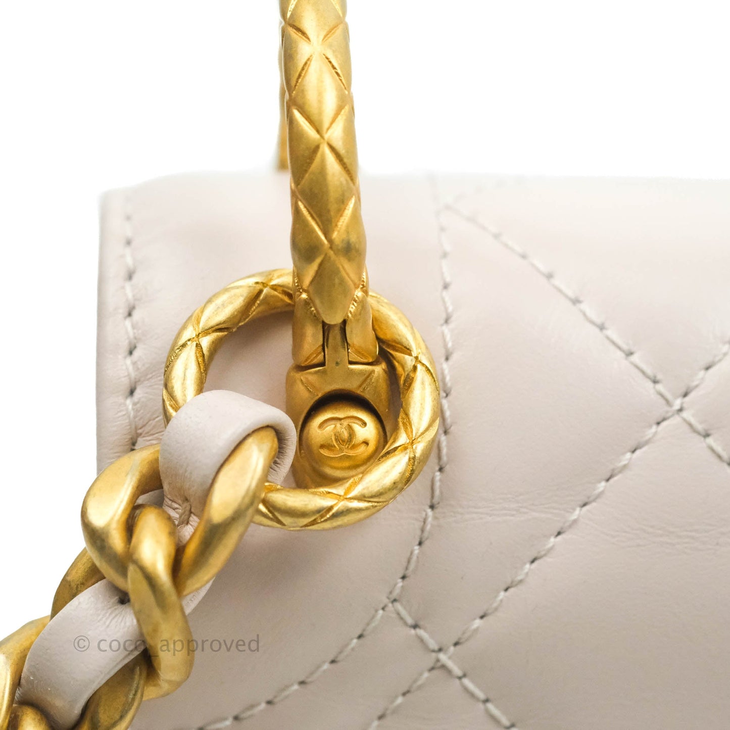 Chanel Mini Flap Light Lilac Glazed Calfskin Aged Gold Hardware