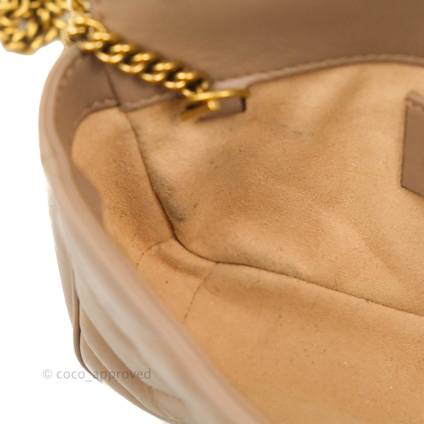 Gucci GG Marmont Matelassé Leather Super Mini Bag Dusty Pink